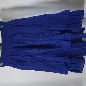 HD in Paris Royal Blue Ruffle Gauze Layered Skirt - SZ XS